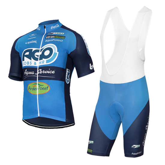 2017 Maillot Ago Aqua Service Tirantes Mangas Cortas azul